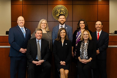 Board of Supervisors with County Administrator Angie Hill